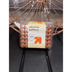 NEW IN BOX - Up & Up AA Alkaline Batteries 1.5V - 48 Pack Each - Exp. 07-2034